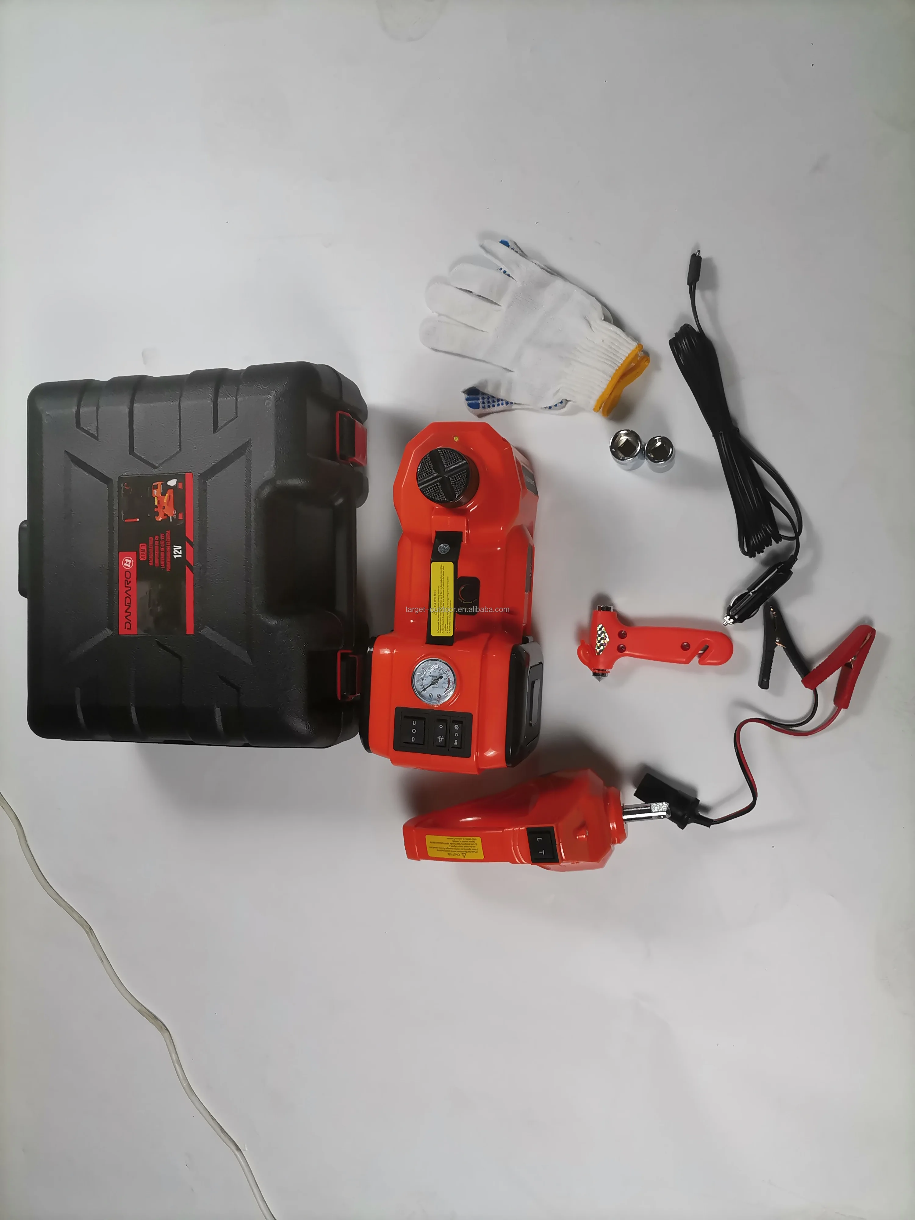 Портативный Электрический домкрат, набор для ремонта автомобиля, уличные спасательные инструменты для гидравлики с воздушным насосом, комплект подъемных инструментов, автомобильные домкраты