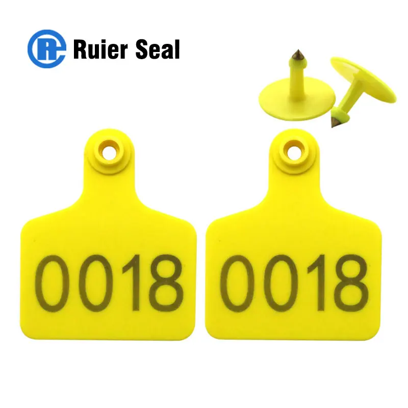 Ушные бирки для свиней Ruier REET014 из ТПУ животных