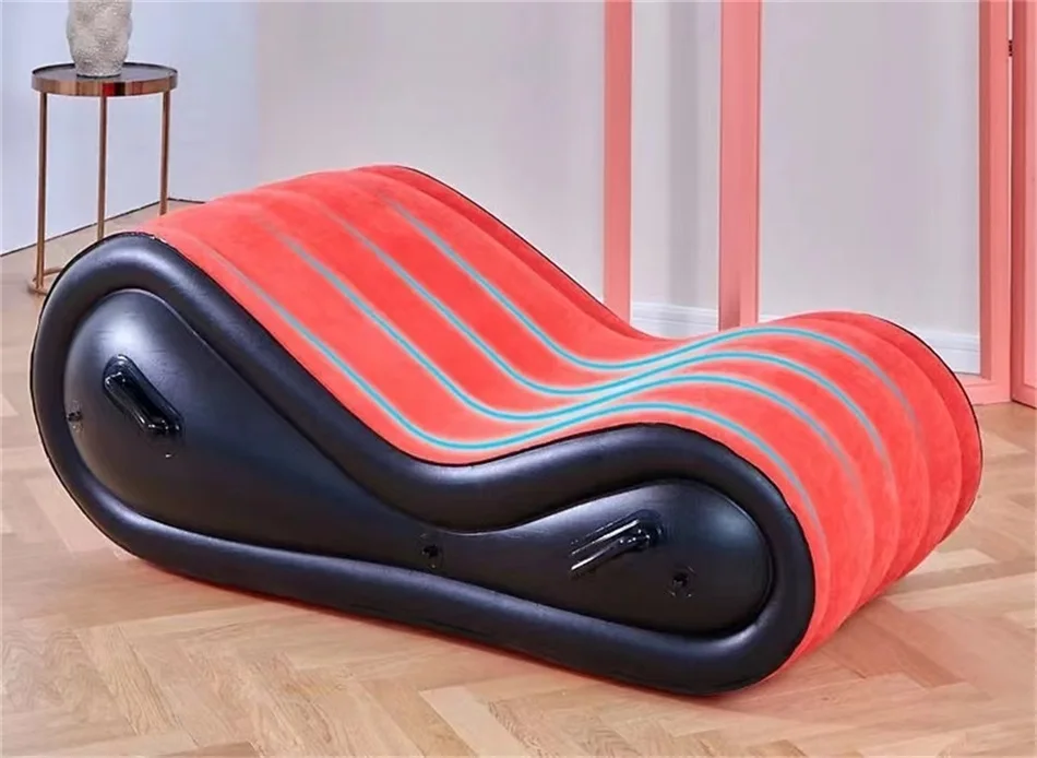 Multifunction Inflatable Bed Sofa For Travel Beach Chaise Fold Bedroom Sex Furniture ArmChair Velvet PVC Leather Bed Frames
