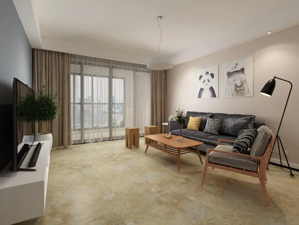 Customized Size Waterproof Stone Plastic Composite PVC Flooring