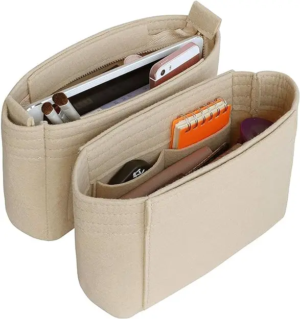 factory customized Makeup Pocketbook Organizer Insert Divider Shaper Bag