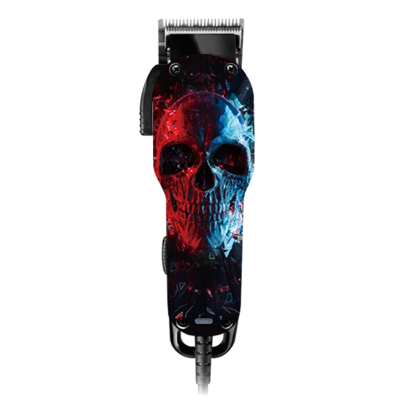 Hot Selling Wireless Clipper Beards Ice Fire Skull Design Professional Electric Hair Shaver Trimmer Set Stainless Steel Ubeator