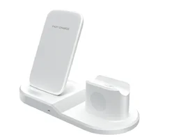 3  in 1 wireless charger holder 15w magnet fast charging stand for mobile phone smart watch earbuds