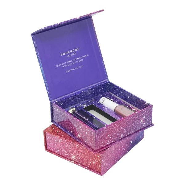 Custom Logo Luxury White Flip Box Magnetic Cosmetic Box Rigid Cardboard Packaging Magnetic Gift Paper Boxes with Insert