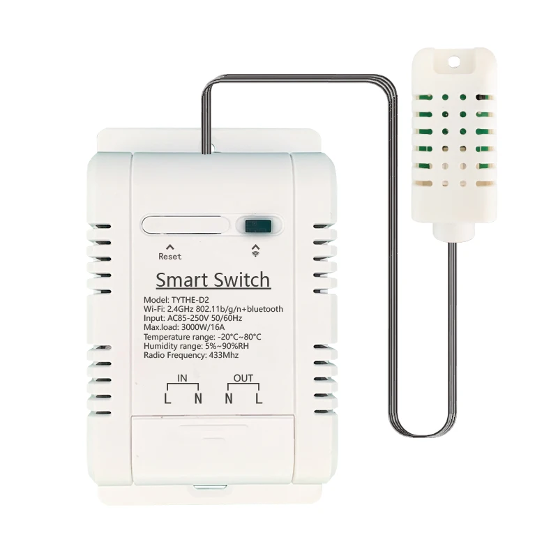 TUYA Smart WiFi Temperature and Humidity Switch Relay Timing Remote Control Intelligent Temperature and Humidity Probe Sensor
