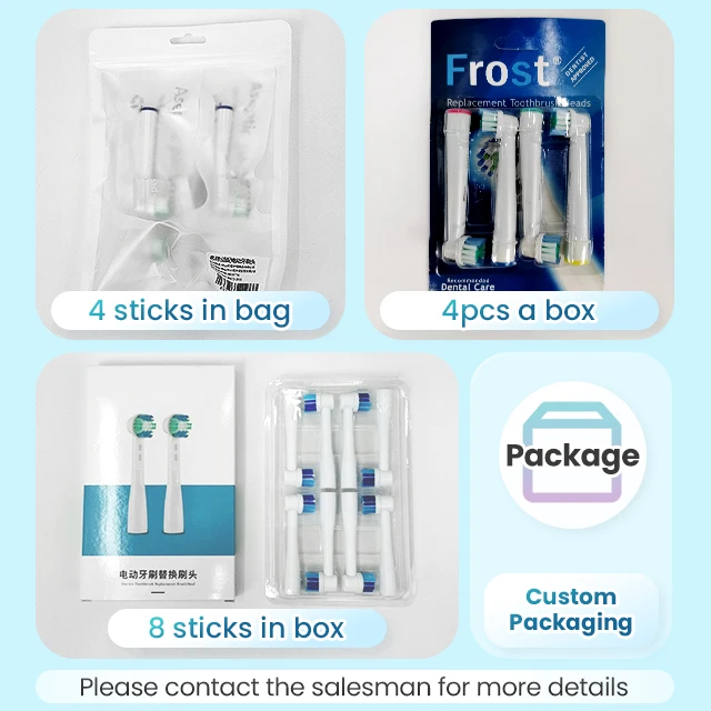 Adult Sonic Dupont Bristles Precise Clean Rotating Brush Head Replacement Toothbrush Head