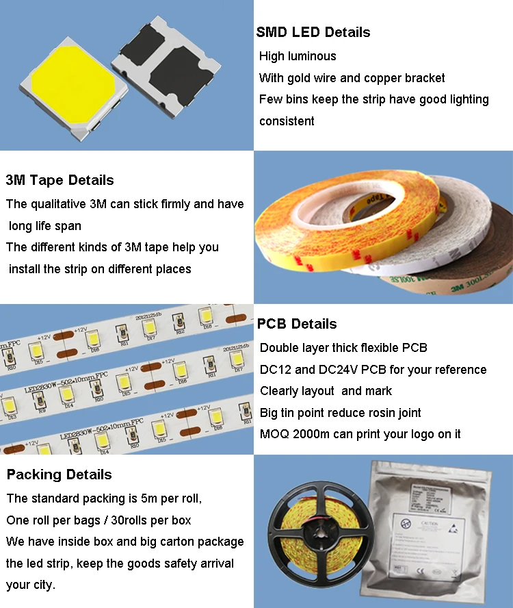 Wecares customize 2200-10000K  OEM led strip light -2835 high quality strip