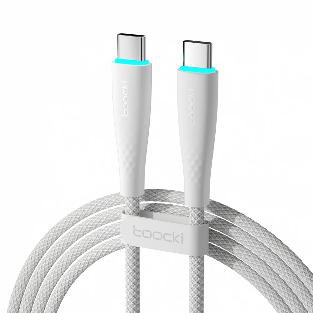 Toocki OEM&ODM 100W Macaroon-color Braided Type-C To Type-C Fast Charging Cable