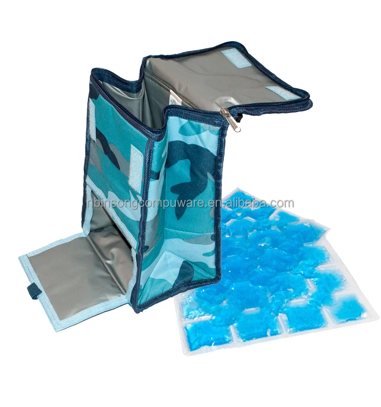 600D material insulated lunch thermal ice pack keep cool lunch cooler bag
