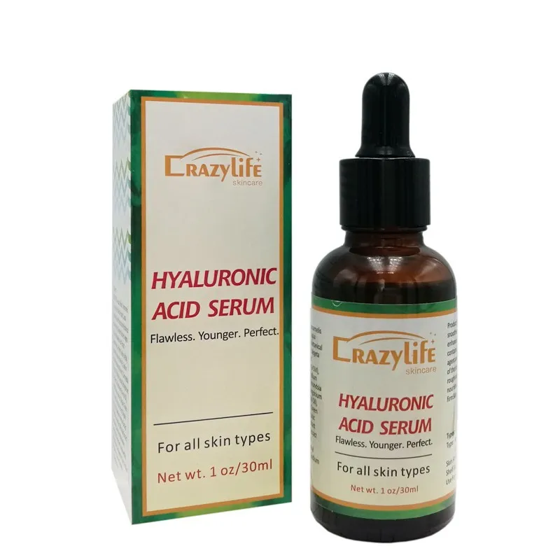 Crazylife 30 ML Anti Aging Face Skin Care Serum Hyaluronic Acid Vitamin C Essence  Whitening Moisturizing Facial Serum