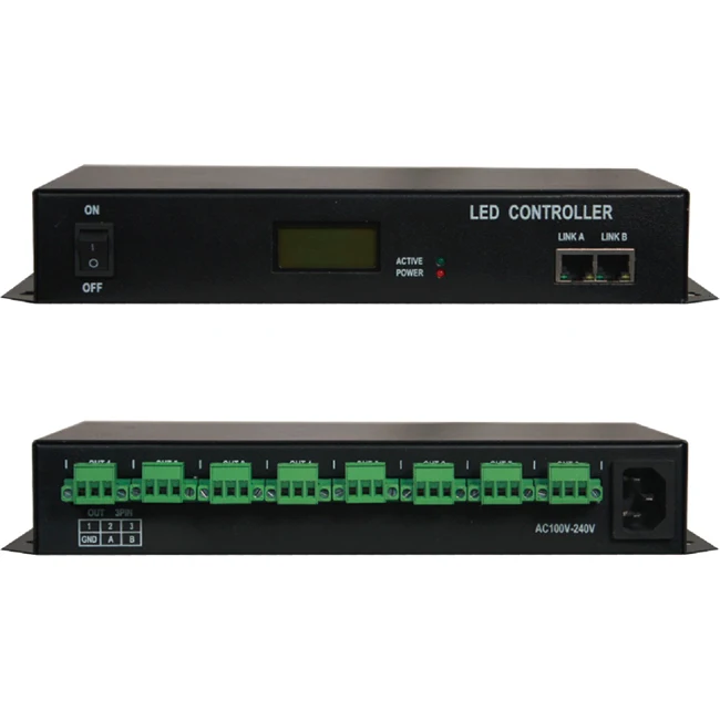 LCL DMX512 SPI signal RGB LED controller 4S DJ nightclub 1/4/8 ports LED splitter SPI controller wholesale