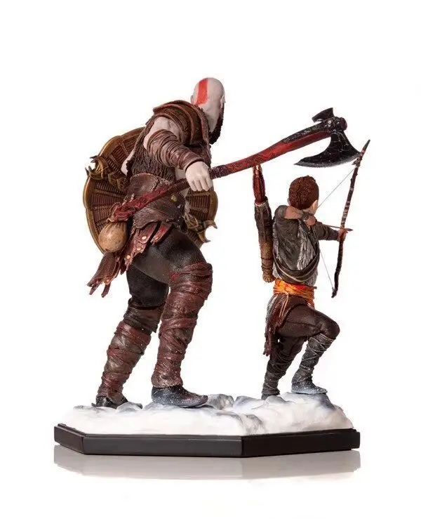 NEWSTAR NS1315  Brazilian film character God of War Kratos father and son handcrafted figurines