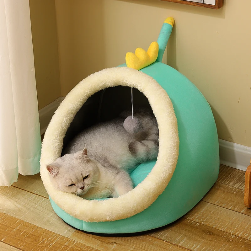 Wholesale New Product Novelty Calm Solid Donut Cave House Pet Nest Cat Bed