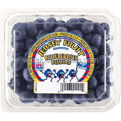 Smoothwall 2LB Strawberry Plastic Clamshell with Side Vents with Label Fruit Clamshell