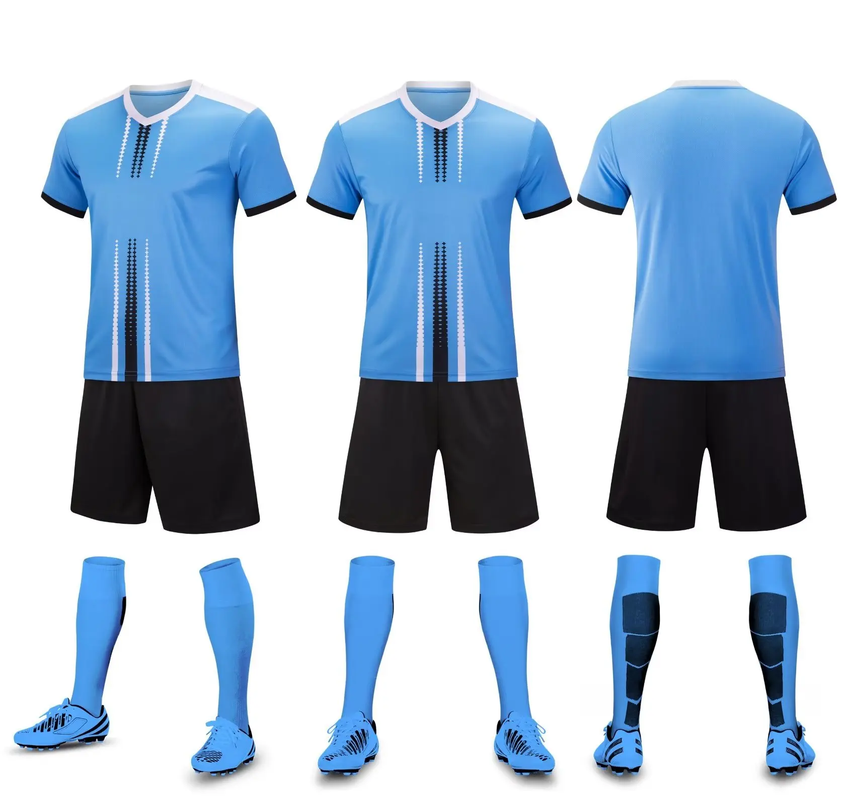 Custom Breathable Mens Sports Football Jersey Soccer Uniforms Sets Soccer Wear Jersey Set Football Kits Full Set