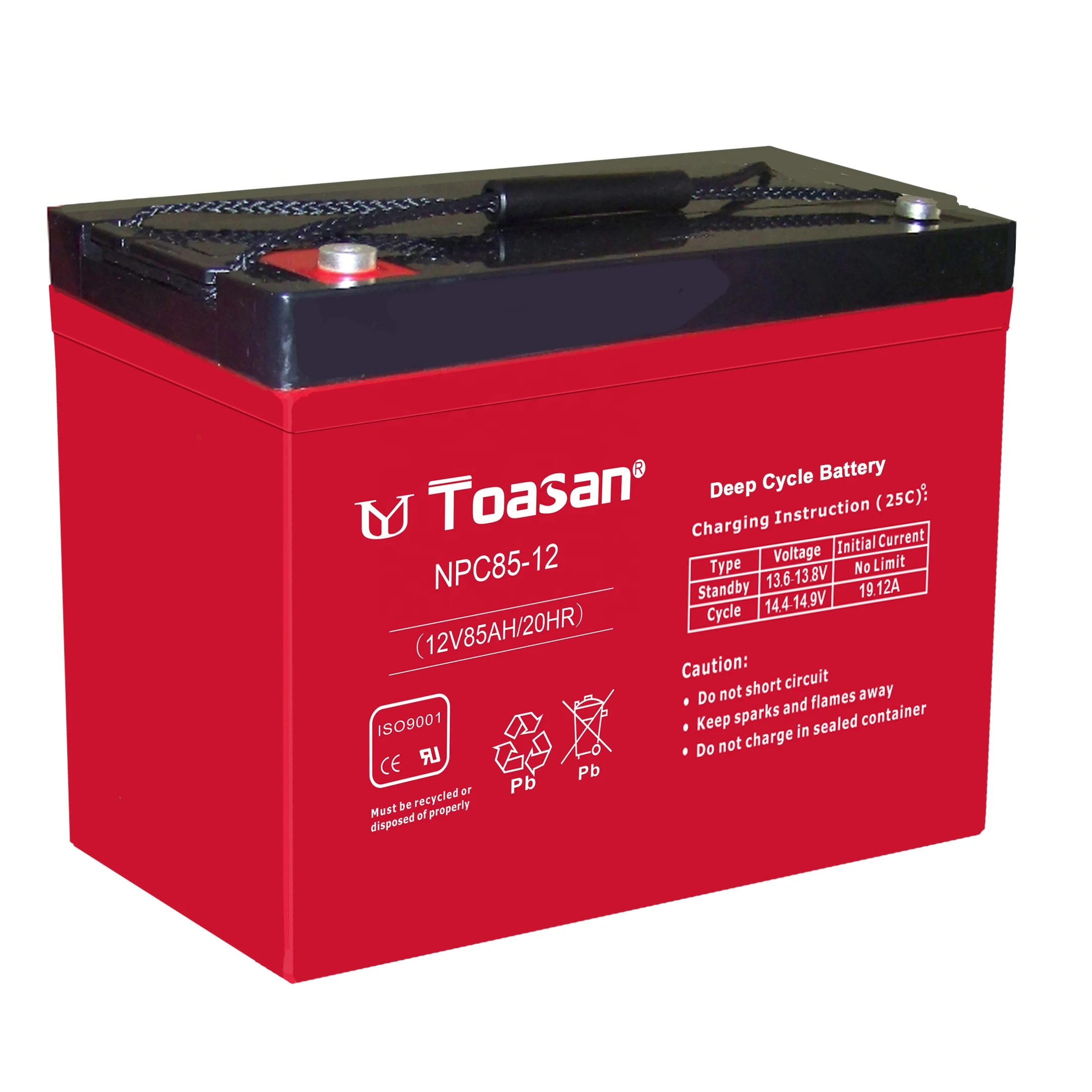 Professional Export Toasan 12V85AH NPC85-12 Lead Acid Battery AGM Battery For Solar Energy Storage Systems