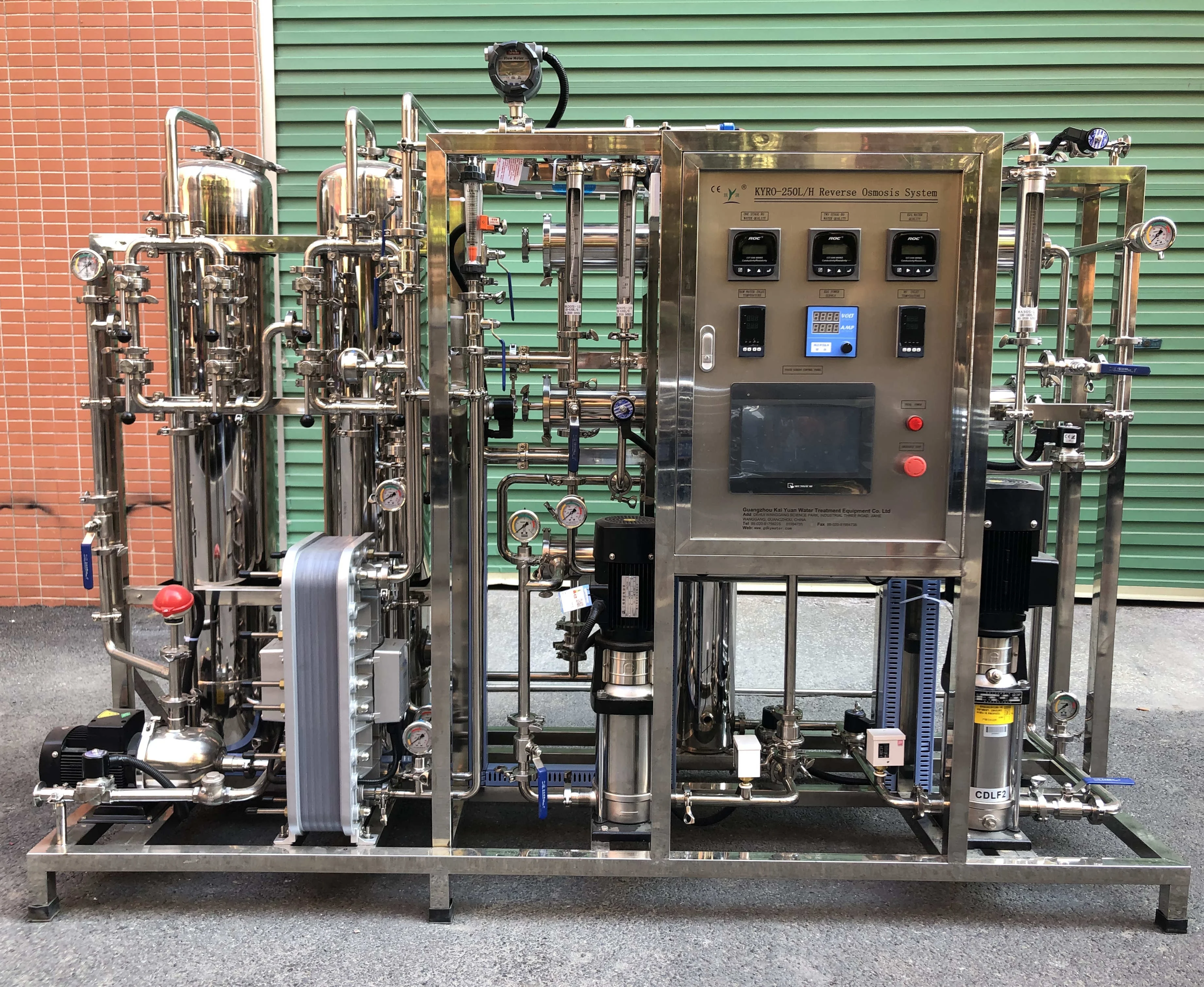 CE SS 250LPH  distilled ultra pure water purification treatment plant commercial reverse osmosis edi system for hospital and lab