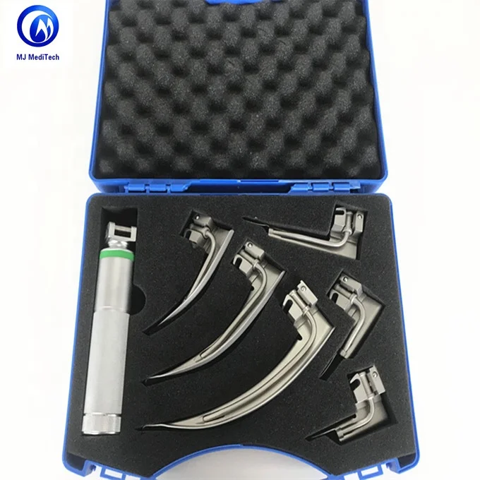 Medical Stainless Steel Adult and Pediatric Use Fiber Optic Laryngoscope For Hospital