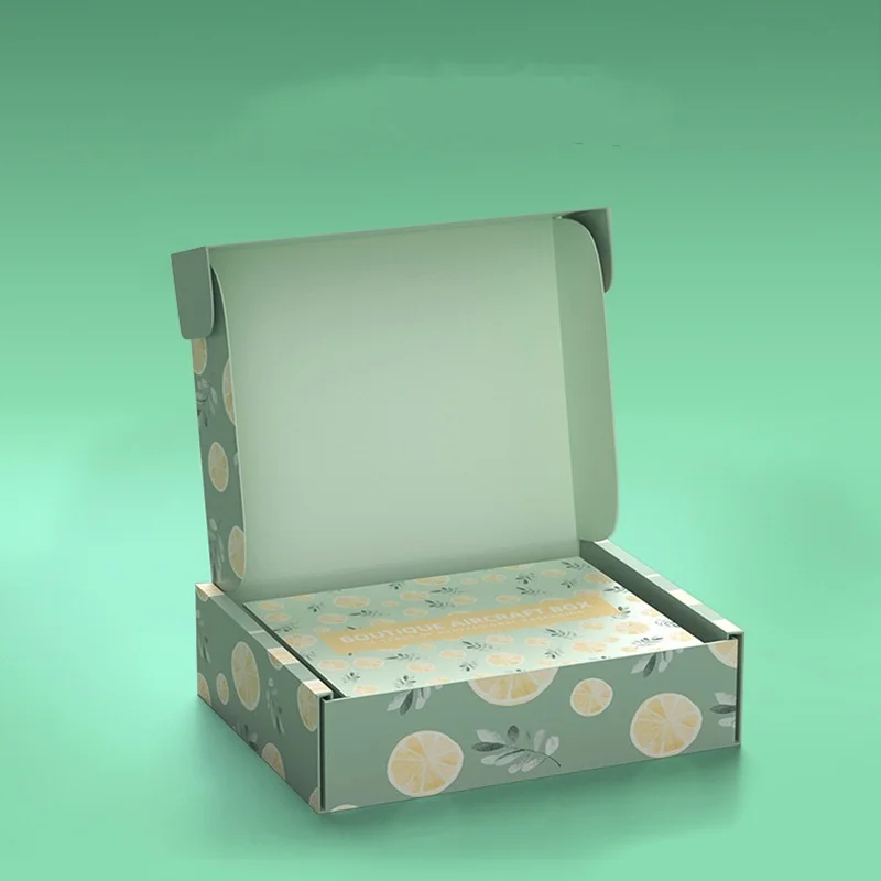 Eco Friendly Custom Printing Garments Corrugated Mailer Box Underwear Wig Dress Packaging Box