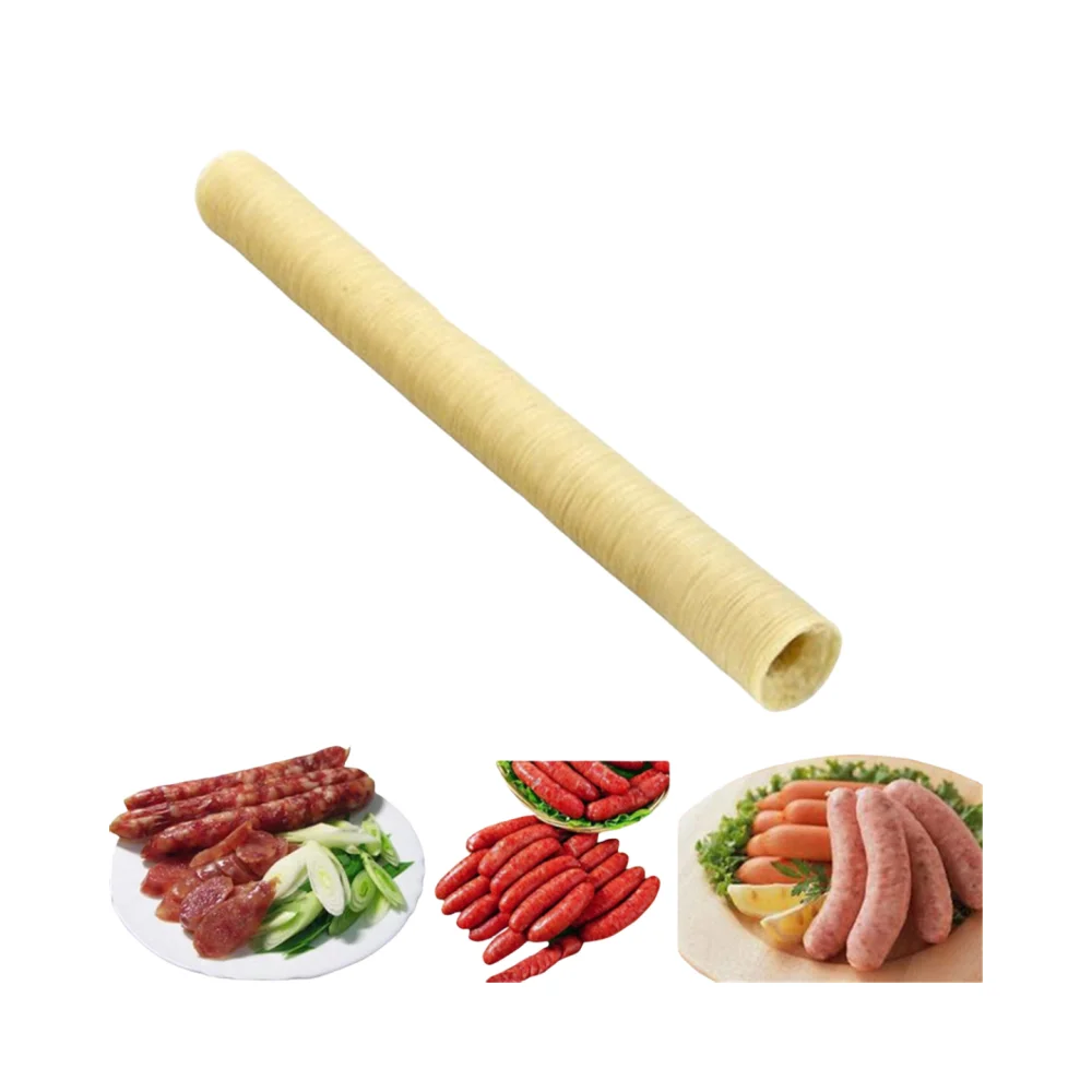 Wholesale   Food Grade Durable  Edible Artificial Collagen Casing  For Boiled Dried Fried Cooked Sausage
