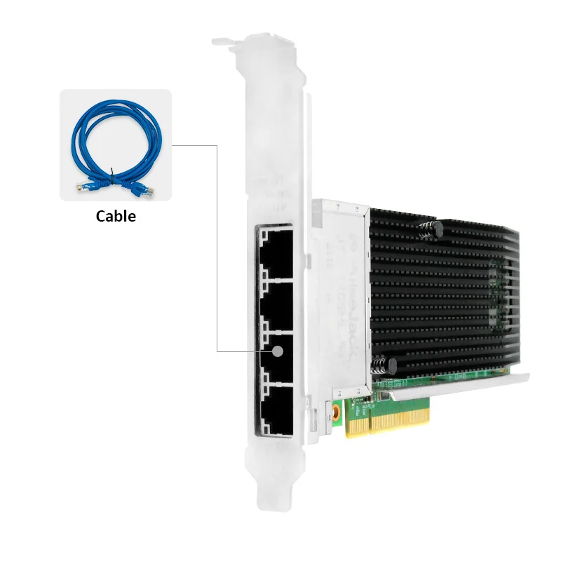 PCI Express x8 10 Gigabit quad copper port RJ45 network card based on steady XL710 chipset