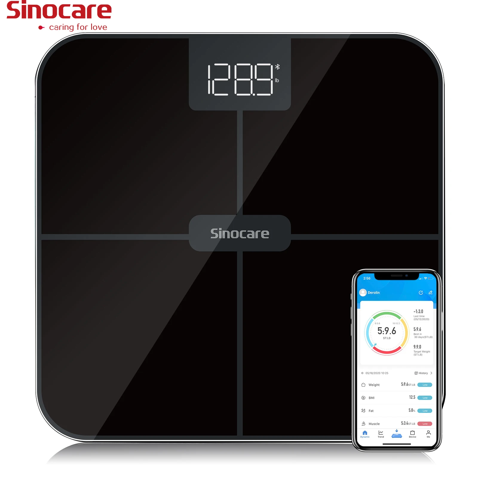 
Personal bascula electronic led weighing scales balanza inteligente BT smart digital bathroom weight scale for human body 