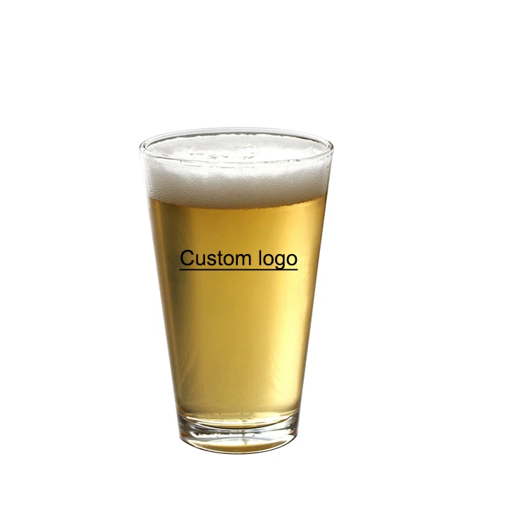 Ecofriendly product branded beer glasses beer drinking glass 16 OZ