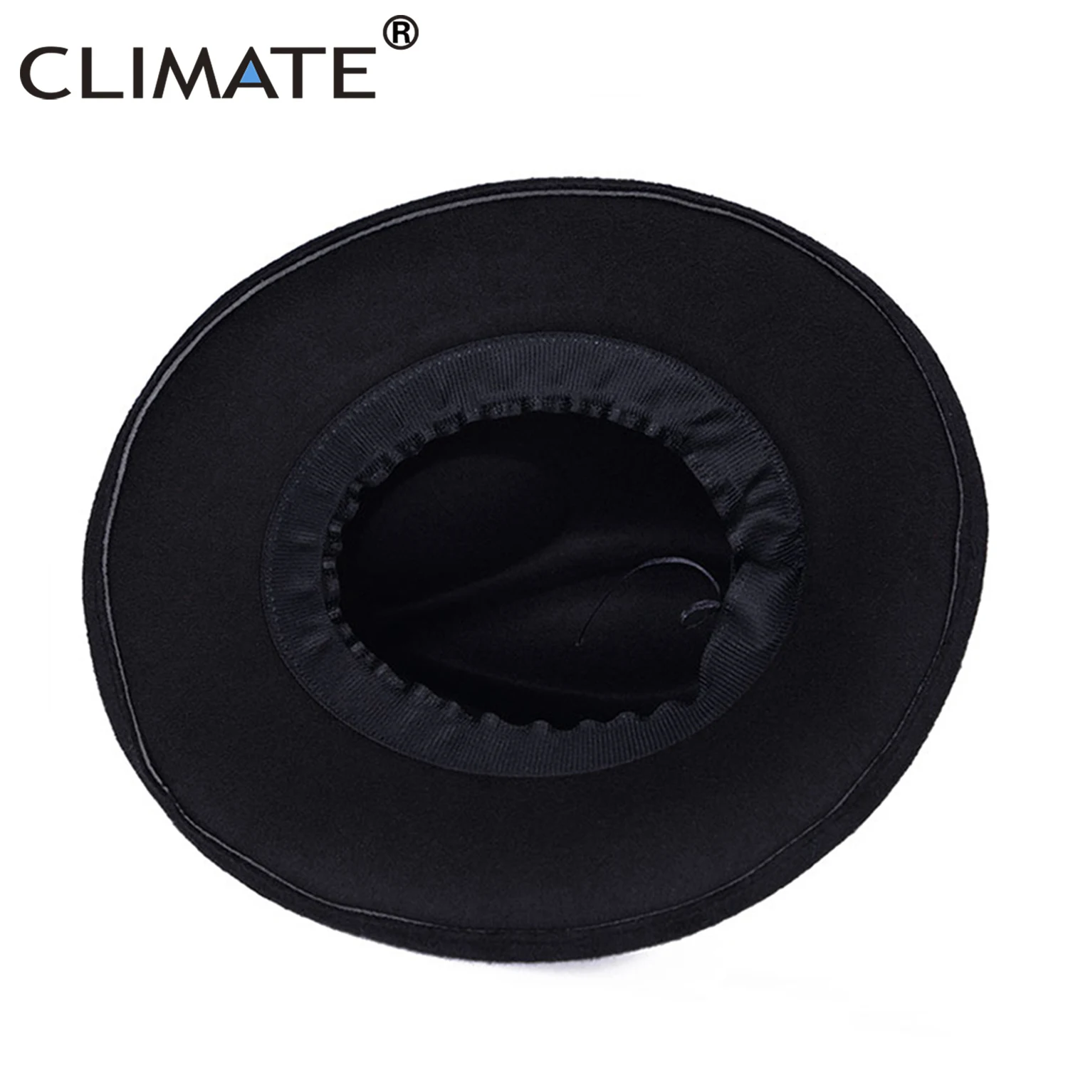 CLIMATE Women Jazz Fedora Cowboy Hat Ladies Jazz Hats for Woman Man Fedoras Cap Fashion Polyester Woolen Cap Hat Cowboy Fedora
