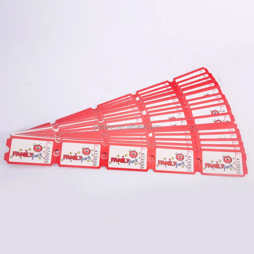 Customized Arcade Game Raffle Redemption Ticket Printing