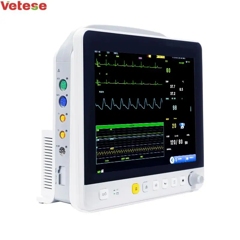 Yonker 12inch 6   multiparameter patient monitor cardiac monitor vet monitor  touch screen bulit-in printer