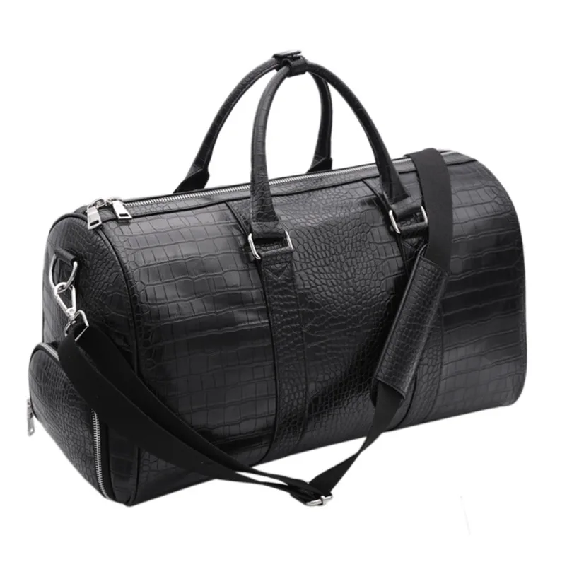 Мужская сумка из натуральной кожи с отделением для обуви