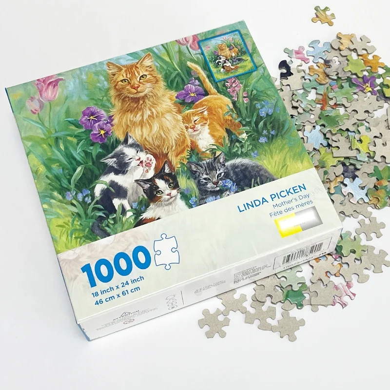 customized Printed Educational Toy Cute Cat Rompecabezas Sublimation Puzzle Blanks for Children Puzzle Game for Boys