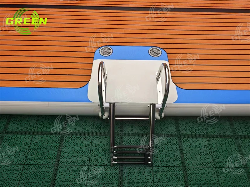 Green Sup Dock Yacht Dry Dock Jet Ski Floating Inflatable Pontoon Boat Dock with Accessories Water Play Equipment