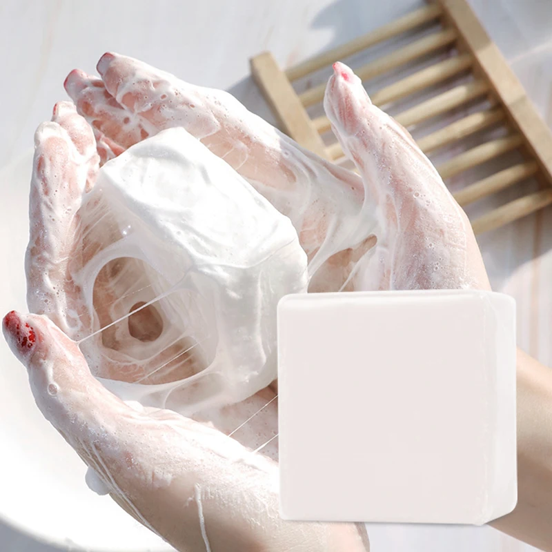 Natural Acne Handmade Soap With Collagen,Vitamin C And Rice Milk Foam Plant Soap With Amino Acid Bath Skin Whitening Soaps