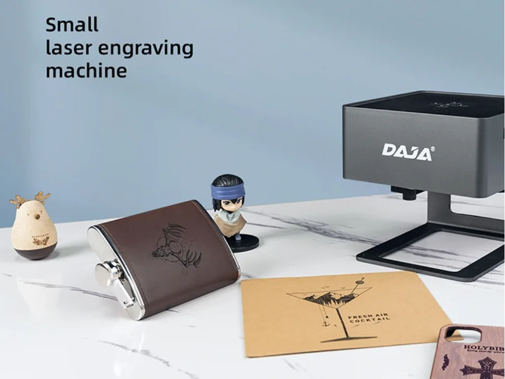 DAJA DJ6 DIY Мини ЧПУ лазерный гравер компактный гравировальный станок для резки дерева пластик акрил мини логотип принтер