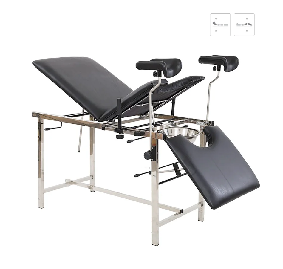 Manual Gynecological examination table Hydraulic Obstetrical examination table Delivery Table