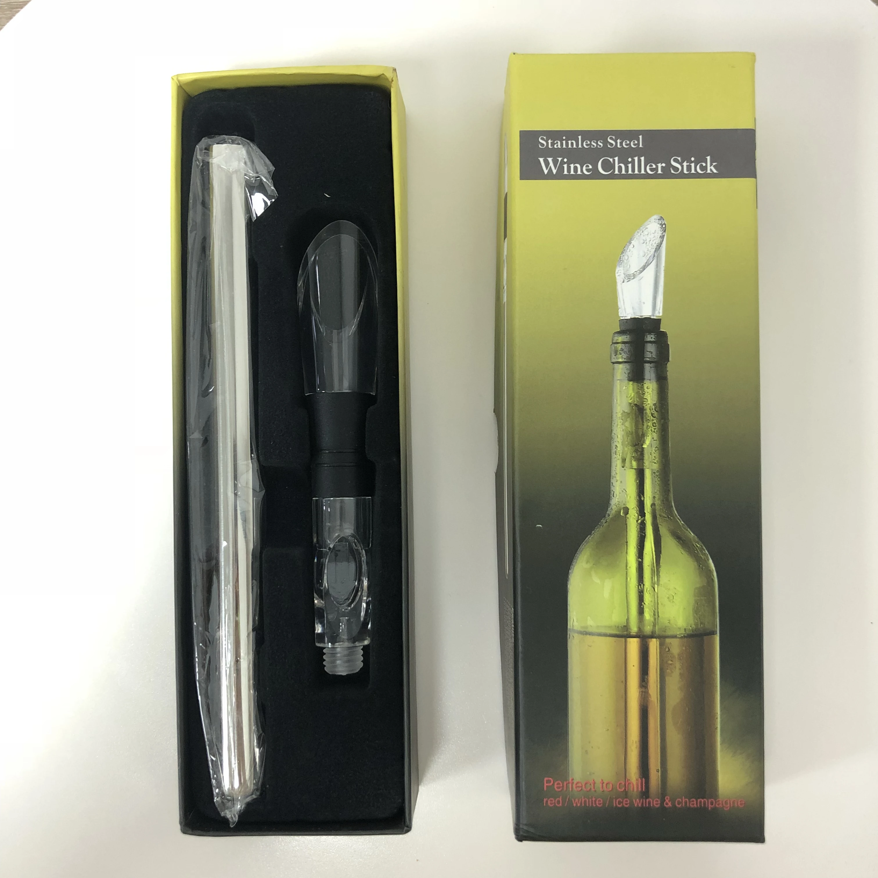 stainless steel 304 wine beer chiller cooling ice stick bottle cooler