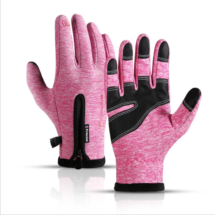 Outdoor men and women sport running gloves polar fleece sports touch screen warm winter gloves