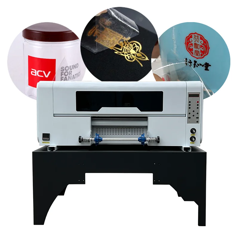 Fcolor Roll to Roll 30cm AB UV Dtf Printer with Laminator for Epson XP600 A3 UV Dtf Machine printer uv a3