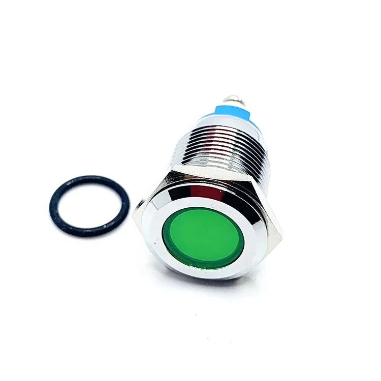 220V 16MM LED Green Color Led Pilot Lamp Cycle Indicator Light Turn Signal