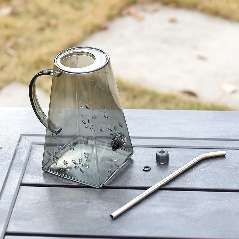 1.4L Transparent Home Thickened Watering Spray Pot Plastic Long Mouth Shower Pot Gardening Pot