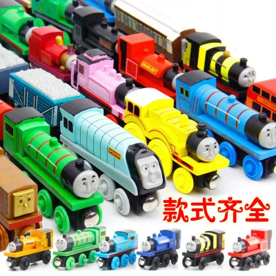
baby Educational Kids wooden thomas train toys wooden magnetic mini thomas wooden train set toy 