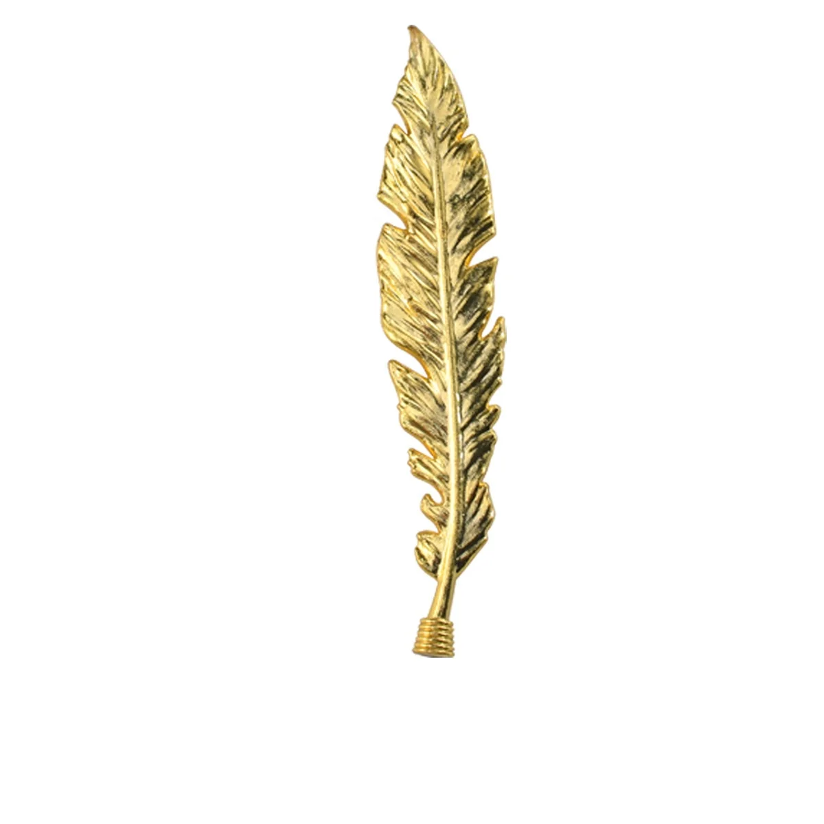 For Tree Leaf Creative European Feather Marble Metal Decoration Sample Room Study Home Decor Zinc Alloy Golden Handle