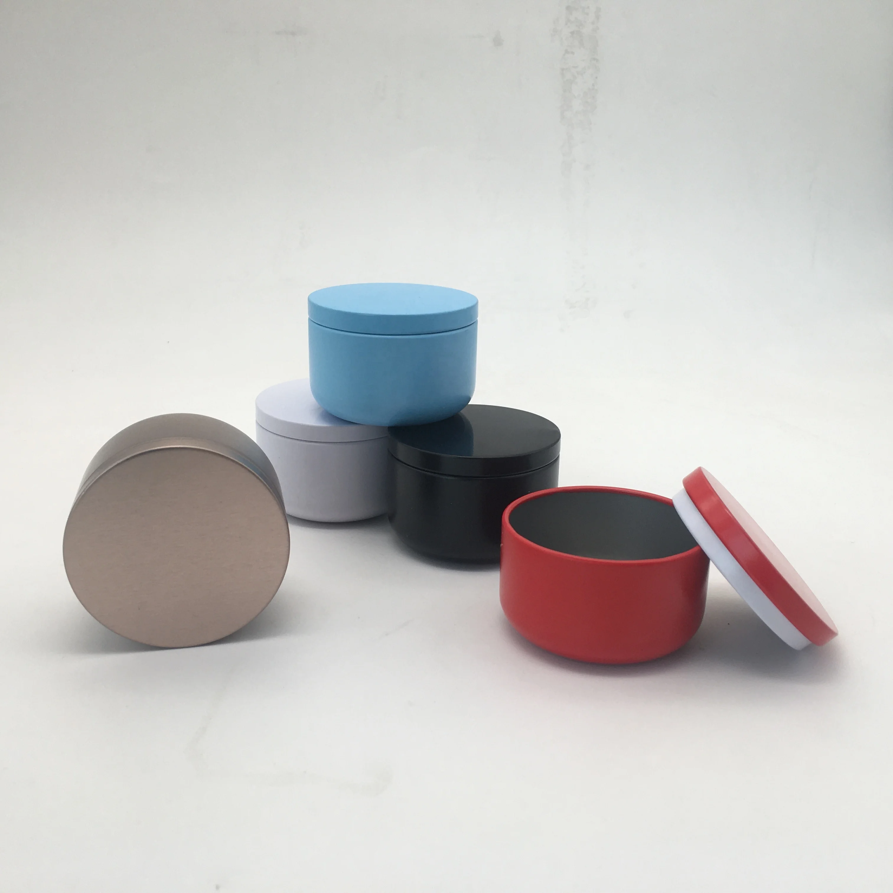 2oz 4oz 8oz 12oz 14oz 16oz round luxury seamless candle tin candle jar metal luxury candle tin jar