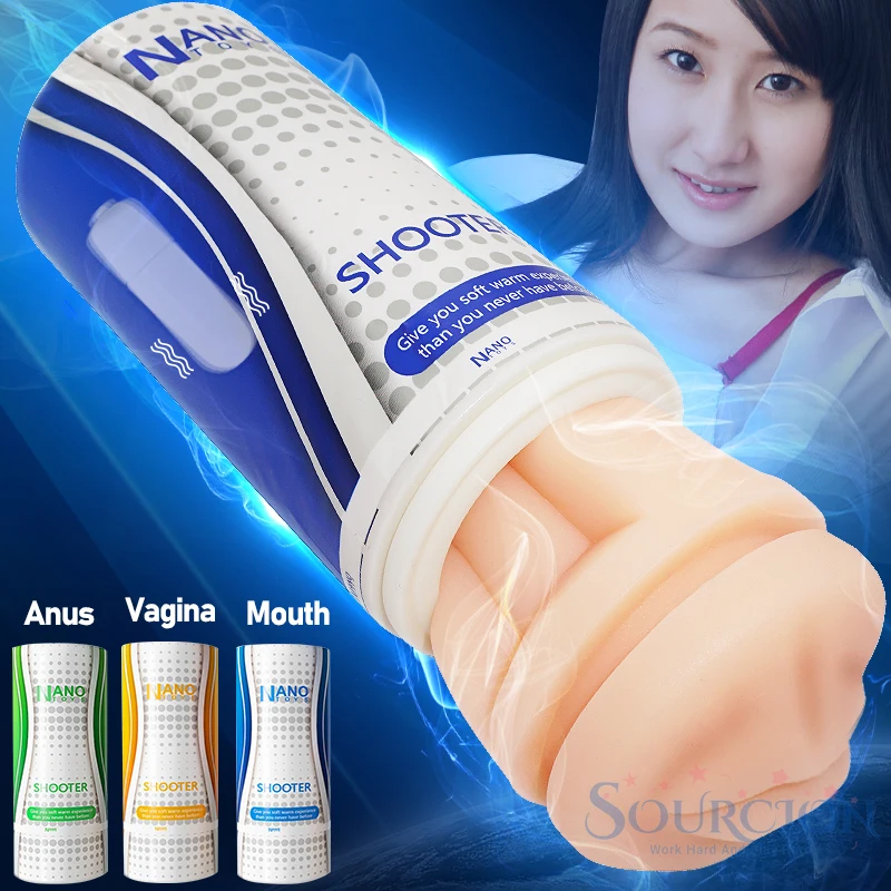 Sourcion 3 Types Masturbatore Men Erotic Pussy Vibrator Masturbator Cup Male Pocket Realistic Vagina Mouth Anal Sex Adult Toys