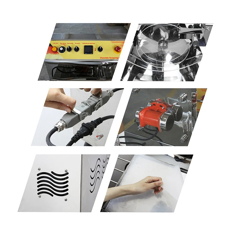 Global Best Seller Small Chocolate Enrobing Coating Tempering Machines With Shaking Table Chocolate  Tempering Machinery