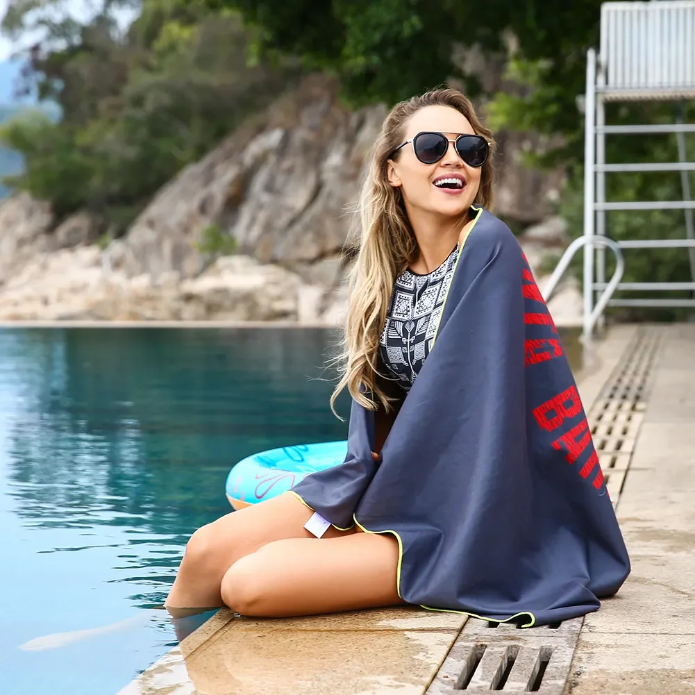 Wholesale Towels Logo Print Dry Microfibra Drying Bath For Fast Microfiber Beach Towel Microfiber Yoga Hand Gym Suede Towel