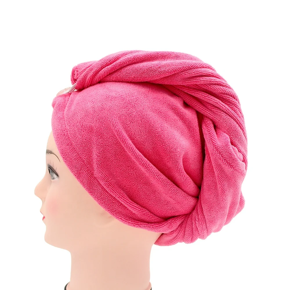 Quick Dry Microfiber Custom Printing Silk Microfibre Wrap Head Drying Hair Turban Salon Towel