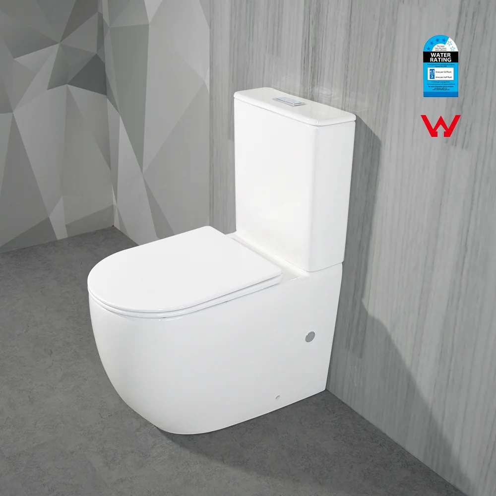 Mono-flush Rimless Design Ceramic Sanitaryware whirlpool Toilet WC Bathroom Watermark Wall Mounted Toilet two piece toilet