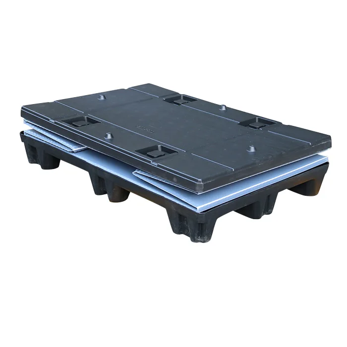 1177 Pallet Sleeve Box Forklift Pallet Collapsible Plastic Foldable Crate Folding Hdpe Pallet Turnover Box With One Door